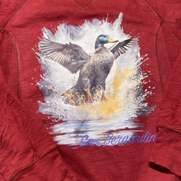 Duck-Drift-Sweatshirt-close-print-Size-S